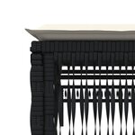 vidaXL Chaises longues avec coussins lot de 2 noir résine tressée