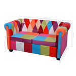 vidaXL Ensemble de canapés Chesterfield 2 Pièces tissu