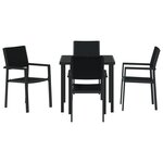 vidaXL Ensemble de salle à manger de jardin 5 pièces Noir Poly Rotin