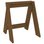 vidaXL Tabourets lot de 2 marron miel 40x40x45 cm bois massif de pin