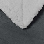 vidaXL Jeté Gris foncé 150 x 200 cm Toison