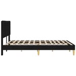 vidaXL Cadre de lit avec tête de lit Noir 140 x 200 cm Tissu