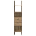 vidaXL Bibliothèque chêne artisanal 40 x 35 x 180 cm Bois d'ingénierie