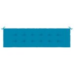 vidaXL Coussin de banc de jardin bleu 180x50x3 cm tissu oxford