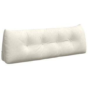 vidaXL Coussin de Dos Crème 140 x 24 x 50 cm Velours