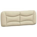 vidaXL Cadre de lit sans matelas crème 140x200 cm tissu