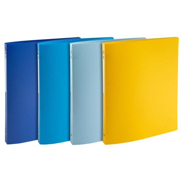 Classeur 4 Anneaux 15mm Polypropylène Recyclé Beeblue - A4 - Couleurs Assorties - X 20 - Exacompta