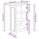 vidaXL Buffet Blanc brillant 66 x 34 5 x 87 cm Bois d'ingénierie