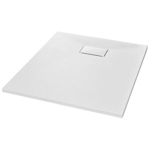 vidaXL Bac de douche SMC Blanc 90 x 70 cm