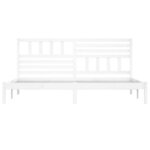 vidaXL Cadre de lit sans matelas blanc 180x200 cm bois massif de pin