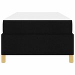 vidaXL Lit à ressorts avec matelas Noir et Blanc 90 x 200 cm tissu