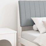 vidaXL Tête de lit capitonnée Gris clair 100 cm Pin massif
