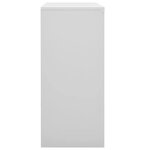 Armoire de bureau porte coulissante 90 x 40 x 90 cm robuste avec serrure ambiance moderne en acier gris clair 02_0046811