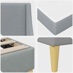 vidaXL Cadre de lit avec matelas avec tête de lit Polyester