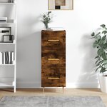 vidaXL Buffet Chêne fumé 34 5x34x90 cm Bois d'ingénierie