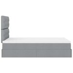vidaXL Cadre de lit ottoman et matelas gris clair 120x200 cm tissu