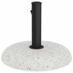 vidaXL Pied de parasol Blanc et Noir 45 x 45 x 40 cm Béton et Métal