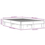 vidaXL Cadre de lit sans matelas chêne marron 140x200 cm