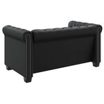vidaXL Canapé Chesterfield à 2 places cuir synthétique noir