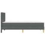 vidaXL Cadre de lit Gris foncé 90 x 190 cm Polyester