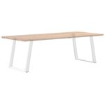 vidaXL Pieds de table à manger en U 2 pièces Blanc 80 x (72-73) cm Acier