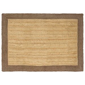vidaXL Tapis de surface Gris 140 x 200 cm Jute
