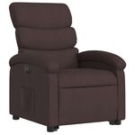 vidaXL Fauteuil inclinable électrique marron foncé tissu
