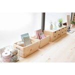 Caisse en bois de rangement 20 x 15 x 9 cm