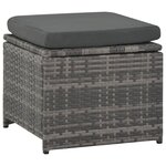 vidaXL Salon de jardin avec coussins 6 Pièces Résine tressée Gris