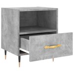vidaXL Tables de chevet 2Pièces gris béton 40x35x47 5cm bois d’ingénierie