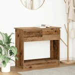vidaXL Table console avec tiroirs vieux bois 85 5x38 5x74 5 cm