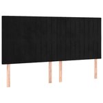 vidaXL Sommier à lattes de lit avec matelas Noir 180x200 cm Velours