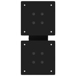 vidaXL Pieds de table basse en forme de X  2 pièces  noir  30 x (30-31) cm  acier