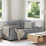 vidaXL Canapé à 2 places gris clair 140 cm tissu
