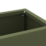 vidaXL Porte-parapluie avec stockage Vert olive 28 x 12 x 41 cm Acier