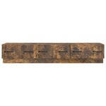 vidaXL Meuble TV Chêne fumé 147 x 34 5 x 27 cm Bois d'ingénierie