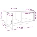 vidaXL Table basse Marron miel 80x50x35 5 cm Bois massif de pin