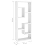 vidaXL Étagère murale Blanc 36x16x90 cm Bois d'ingénierie
