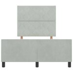 vidaXL Cadre de lit avec tête de lit Gris clair 120 x 190 cm Velours