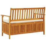 vidaXL Banc de rangement de jardin Bois d'acacia solide 120x63x84 cm