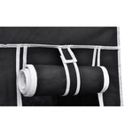 vidaXL Garde-robe pliable Noir 110 x 45 x 175 cm