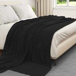 vidaXL Jeté Noir 220 x 240 cm Toison