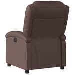 vidaXL Fauteuil inclinable Marron Similicuir
