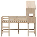 vidaXL Lit superposé avec échelle et toit sans matelas 90x190 cm