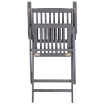 vidaXL Chaises pliables d'extérieur lot de 6 et coussins Bois d'acacia