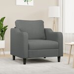 vidaXL Fauteuil Gris foncé 60 cm Tissu