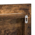Cabinet de miroir de salle de bain vidaXL avec lumière LED Chêne fumé 80x37 cm