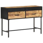 vidaXL Table console 110x35x75 cm Bois de manguier brut