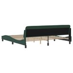vidaXL Cadre de lit sans matelas vert foncé 200x200 cm velours