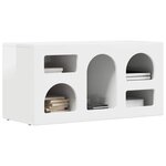 vidaXL Meuble TV Blanc brillant 80 x 35 x 40 cm Bois d'ingénierie